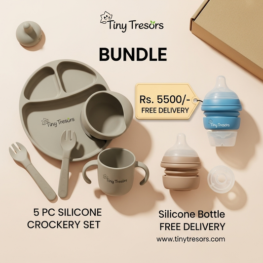 Silicon Crockery Set + Silicon foldable bottle